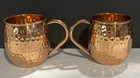 Hammered Copper Cure Copper Mugs - Set Of 2