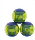 Kong Squeezz Action Ball Medium Blue 3 Pack Squeaky Dog Fetch Toy 