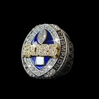 2025 Fantasy Football Championship Ring Silver Gold Blue Tone Sizes 11  13  case