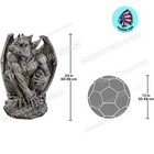 Large Sentry Gargoyle Statue Gothic Home Garden Guardian Demon Halloween Decor