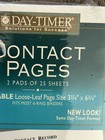 2 Packages Vintage Day-timer Business Contact Pages Size 3 2 Pads 25 Sheets New