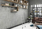 Diyhd Tensible Stainless Steel Stand Up Rolling Library Ladder no Top Roller
