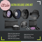 Ultra Deluxe Lens Kit For Canon Rebel T3  T5  T5i  T6  T6i  T7  T7i  Eos 80d  Eo