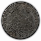 1829 Silver Capped Bust Half Dollar Vf Details-scratch    13 3 Grams Lettered Edge