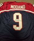 Mike Modano Signed Blue Red Hockey Jersey Beckett Witness Autograph Usa Stars 