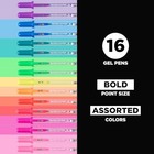 Assorted 48 Pack Gel Pens - Bold Point Ink For Journaling  Art   Drawing - Brigh