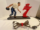 Vintage Mid-century Seagram s Advertising Bowling Figurine Bar Display Light Up