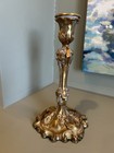 Vtg French Ornate Brass Candlestick Holder 