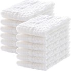 12 Pack 100  Muslin Cotton Burp Cloths  Large 20 X 10 Extra Soft - White