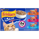 Purina Friskies Seafood Prime Chicken  Beef And Seafood Wet Cat Food-5 5oz 24ct