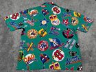 Vintage Negro League Shirt Mens Xl J Head All Over Print Baseball 70s 80s 90s