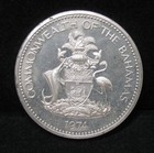 1974 Bahamas  10  Proof  impaired    925 Silver Commemorative - Franklin Mint
