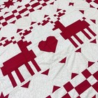Handmade Scandinavian Sweethearts Cotton Patchwork Quilt Top topper Twin Size