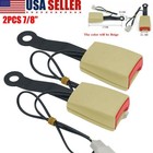 Car Front Seat Belt Buckle Padding Socket Plug Connector W warning Cable 2x