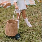 Olli Ella Original Luggy Wheeled Rattan Basket Seafoam Green 22   125