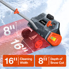 16  Cordless Power Shovel Snow Thrower Brushless Motor 23ft Throwing Distance