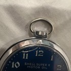  vtg Shell Super X Motor Oil 17 Jewel Clinton Skeleton Pocket Watch Estate Find