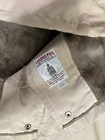London Fog Men s Beige Parka Jacket 42r Mid-length Lined Faux Fur Zip snap