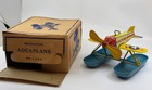 Vintage J  Chein Tin Litho Wind-up Mechanical Aquaplane Seaplane W box Works  39
