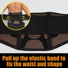 Copper Lumbar Waist Support Brace Belt Lower Back Pain Relief For Men Women