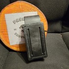 Plain Black Leather Oc Spray Pouch Holder W  Black Snap For Duty Belt