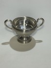 Empire Sterling Weighted Double Handle Porringer Sugar Bowl     Dents  as-is 