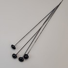 Antique Black Glass Hat Pin Lot Of 4 Long 6 