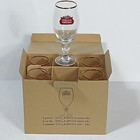 Set Of 6  Stella Artois 33cl Tulip Beer Glasses Gold Rimmed New In Box  11 1 Oz
