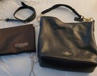 Authentic Coach Abbey Duffle Pebble Leather Black Shoulder Bag  f31507  Nwt Sale