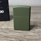 Matte Od Olive Drab Green Zippo Lighter B 20 Bradford Pa Usa With Box