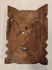 Painted Wood Mask Tiki Wall Art Decor Folk Carved Vintage Tribal Face Hanging