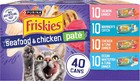  2 Pack  Purina Friskies Pate  Soft Seafood  Chicken Cat Food  5 5 Oz  40 Pack