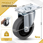 4 Inch Swivel Caster Wheels Set Of 4 Heavy Duty Replacement Wheels