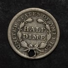 1854 Arrows Seated Liberty Half Dime Hole Lot 2567