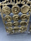 Vntg Judaica 12 Tribes Of Israel Coin Book Ends Judaism Jerusalem Jewish Hebrew