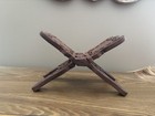 Vintage Wood Hand Carved Book Stand Bible Cookbook Decor Furniture India 8   x6 5   