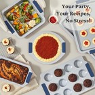 Nonstick Ceramic Bakeware Set  9 Pieces  heavy Duty 9 Pieces Set  Blue 