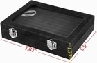 Jewelry Box Rings Organizer Tray 7 Slots Velvet Jewelry Earring Storage Box 
