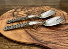 Vintage David Andersen Norway Pewter  old Norse  Serving Spoon   Fork Salad Set 