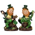  St Patricks Day Leprechaun Figurines  2pcs Whimsical Irish Decor With Large