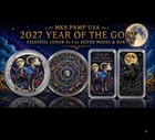 2027 1oz Silver Bar  1oz Medal Set Celestial Lunar Year Goat Mintage 227 Presale
