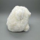 Swibco Vintage Puffkins 6653 Crystal Bear White Soft Round Beanie Ball Plush Tag