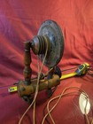 Antique Accelerating Spinning Wheel Head Double Pully Yarn Wool Spinner