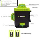 16 Lines Green Laser Level Self Leveling Rotary Cross Line Measure Tool Kit New
