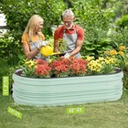 Workpro 2pcs 4x2x1ft Galvanized Raised Garden Bed Set Ideal For Vegetables Green