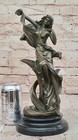 Beautiful Bronze Maiden Sculpture Original Hand Made Home Decor Figurine Art Nr