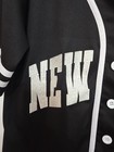 Cult Favorite Black White New York Baseball Jersey Shirt Unisex S Studed Jewels