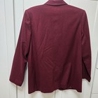 Sag Harbor Maroon Red Casual One Button Blazer 100  Pure New Wool Women Size 14