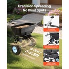 Uimoso Tow-behind Broadcast Spreader 130lb  Settings  0-9 8 Ft Spread Width