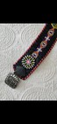 Rare Kurtmen Genuine Leather Calf Hair Native American Beaded Indian Belt Xl